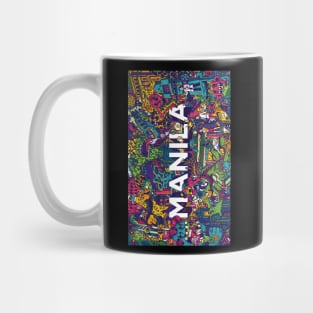 Manila Invade (vertical) by Lei Melendres Mug